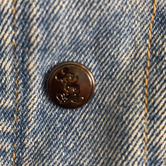 Vintage Mickey Mouse Small Denim Jacket Hooded The Disney Store Lined Preowned - Picture 4 of 9